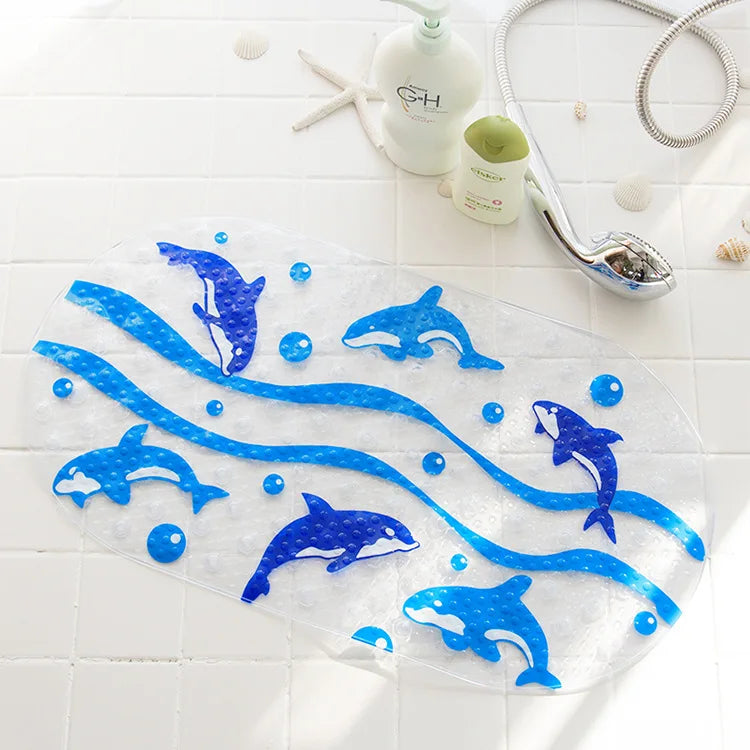 DecorBites™ Cartoon Non-Slip Bathroom Mat with Suction Cup for Child Bathtub Eco-Friendly