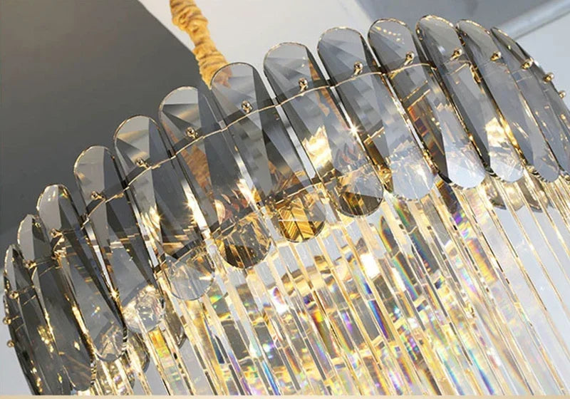 DecorBites™ Crystal LED Pendant Chandelier for Modern Home Decor.