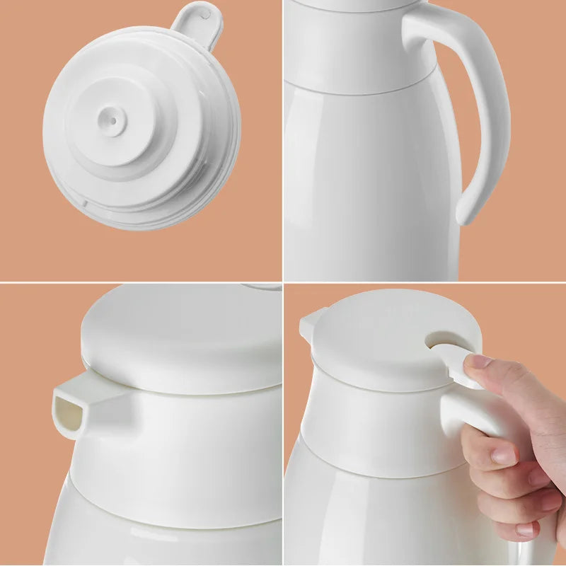 DecorBites™ Glass Insulation Kettle: Large Capacity Thermos Bottle for Long-Term Hot/Cold Drinks