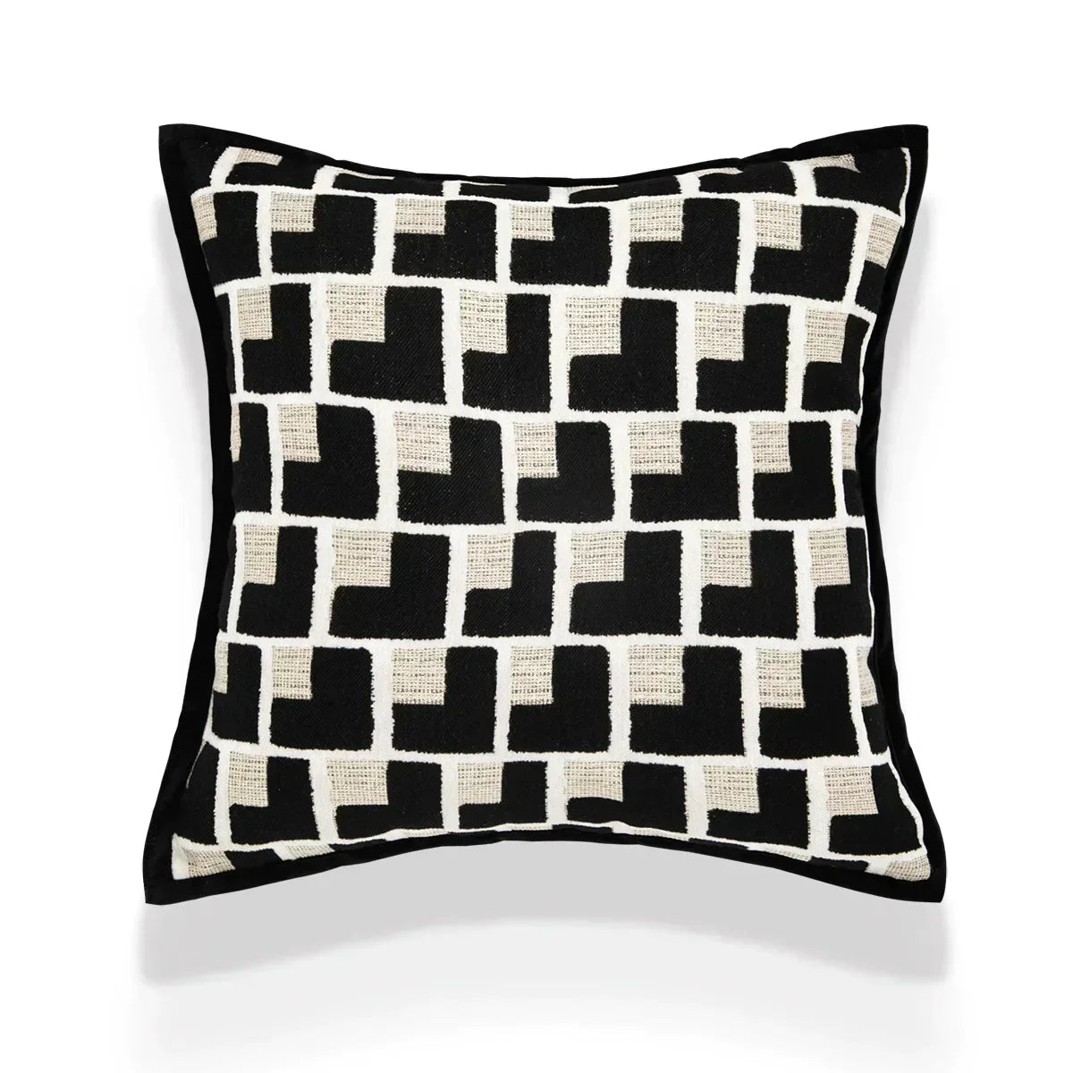 DecorBites™ Camellia Jacquard Embroidery Pillow Cover Luxury Decorative Nordic Living Room