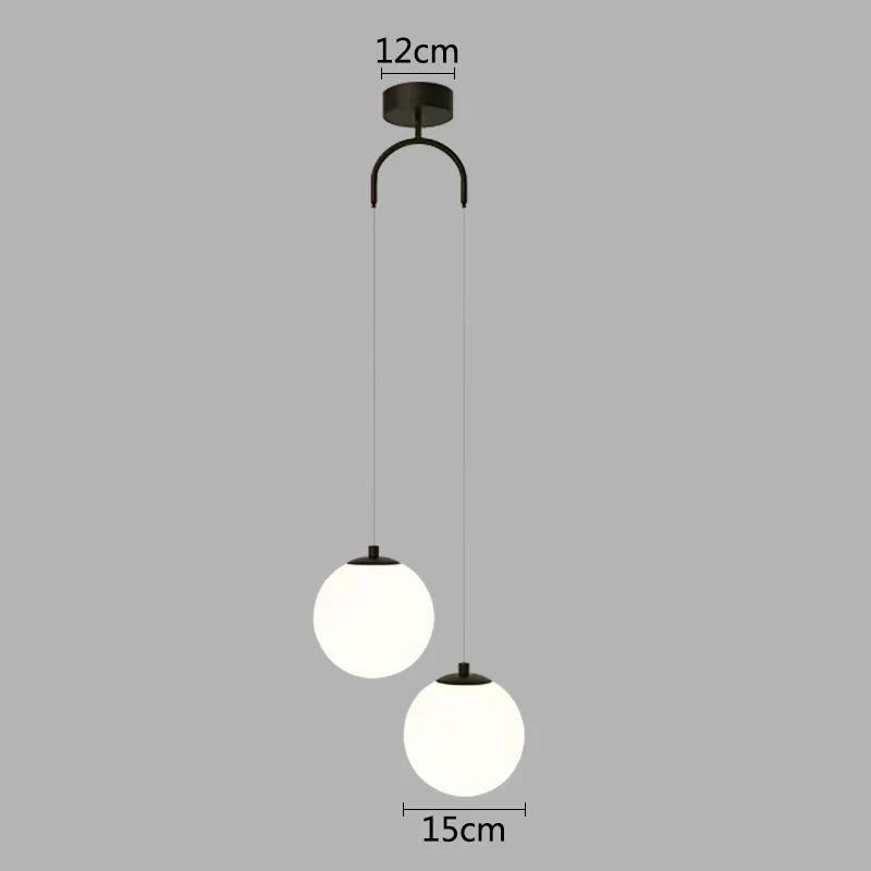 DecorBites™ Gold Glass LED Pendant Chandelier for Dining Room and Bedroom