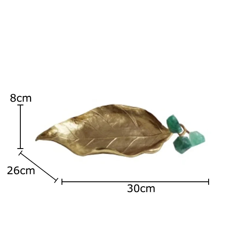 DecorBites™ Brass Crystal Grape Ornaments | Modern Desk Decoration Sculpture
