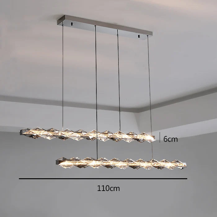 DecorBites™ Crystal Chandelier for Luxury Living Spaces ★ Modern Duplex Ring Light Fixtures