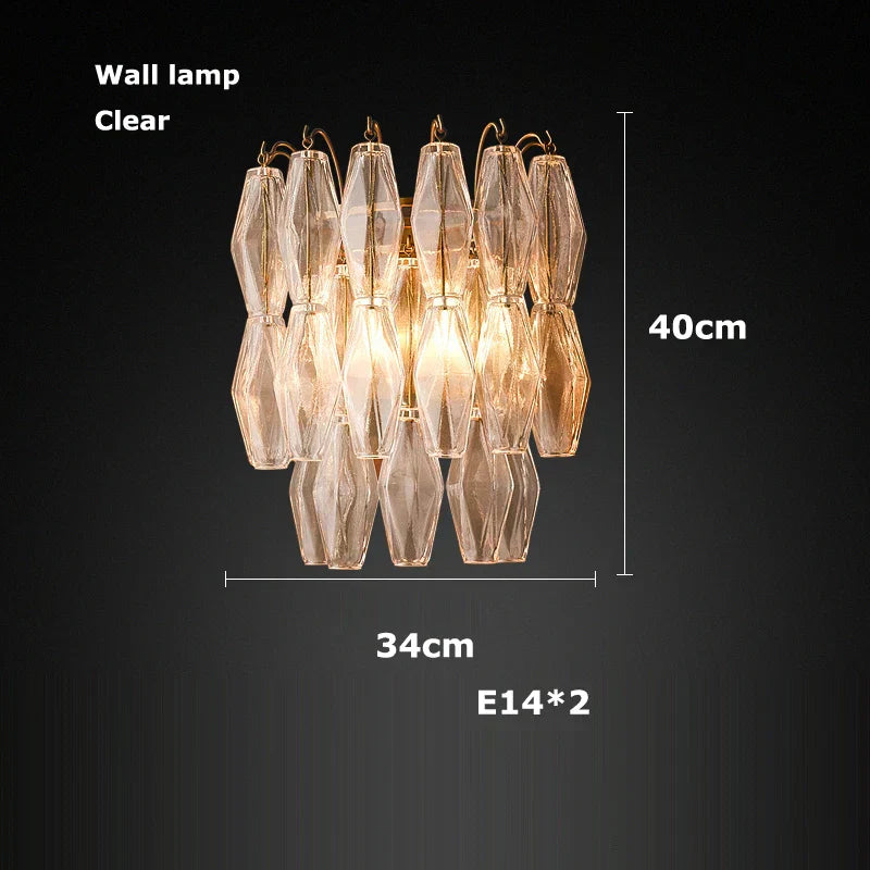 DecorBites™ Glass Art LED Chandelier for Living Room