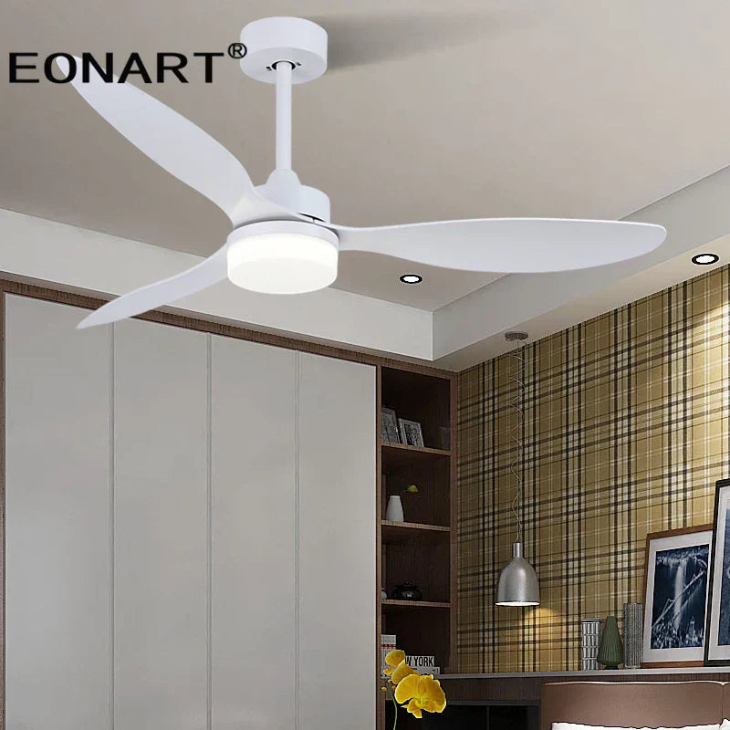 DecorBites™ 52" Fashion Plastic Blade Ceiling Fan with Lamp and Remote Control