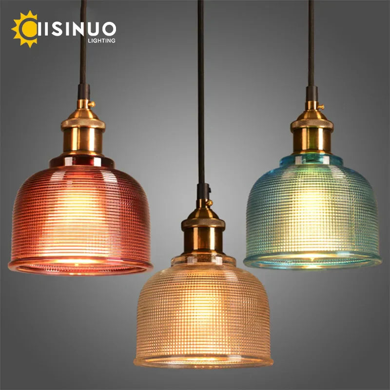 DecorBites™ Glass Pendant Lights with E27 Holder for Dining Room, Bedroom, Bar, Café Décor