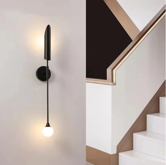 DecorBites™ Golden Inclined Tube Wall Lamp for Modern Luxury Living Room Bedroom Décor
