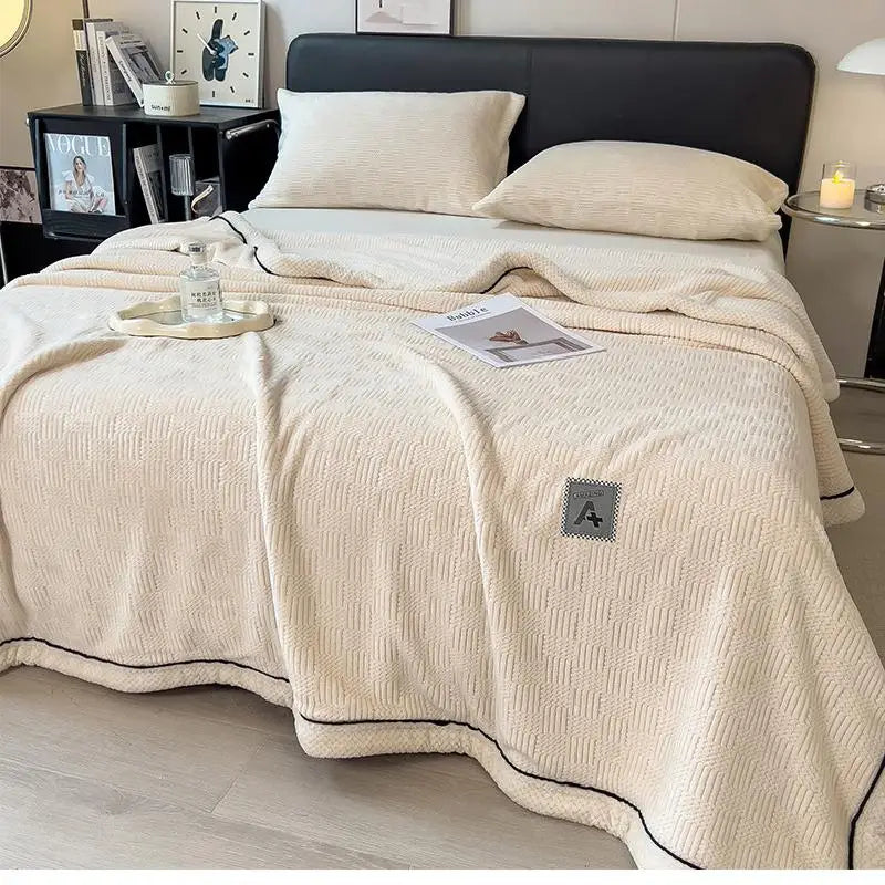 DecorBites™ Light Luxury Velvet Plush Cotton Blanket