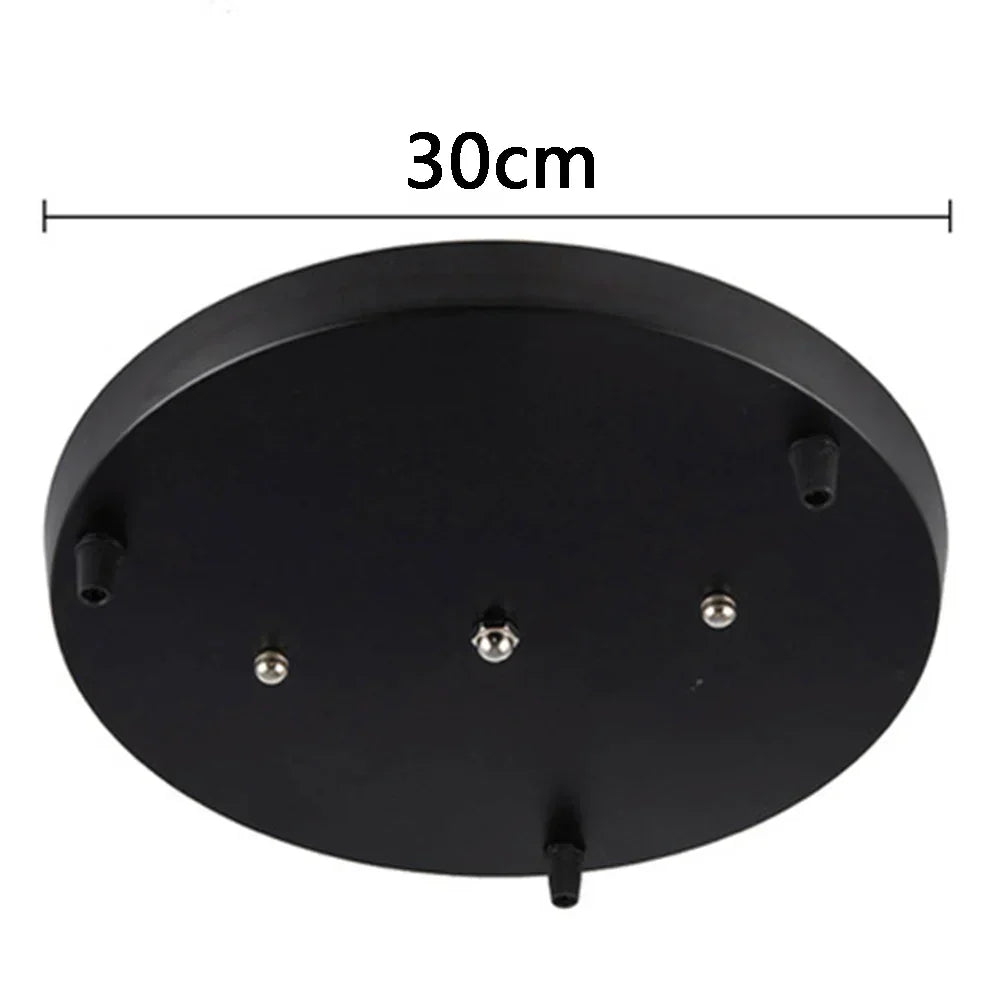 DecorBites™ Ceiling-Mounted Base Canopy Plate Chandelier Pendant Light 3 Heads Lighting
