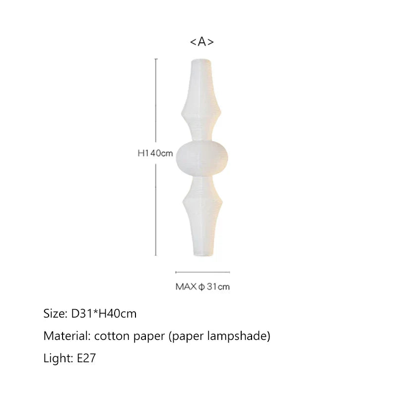 DecorBites™ Akari Rice Paper Pendant Lamp for Living Room Bedroom, LED Hanging Light