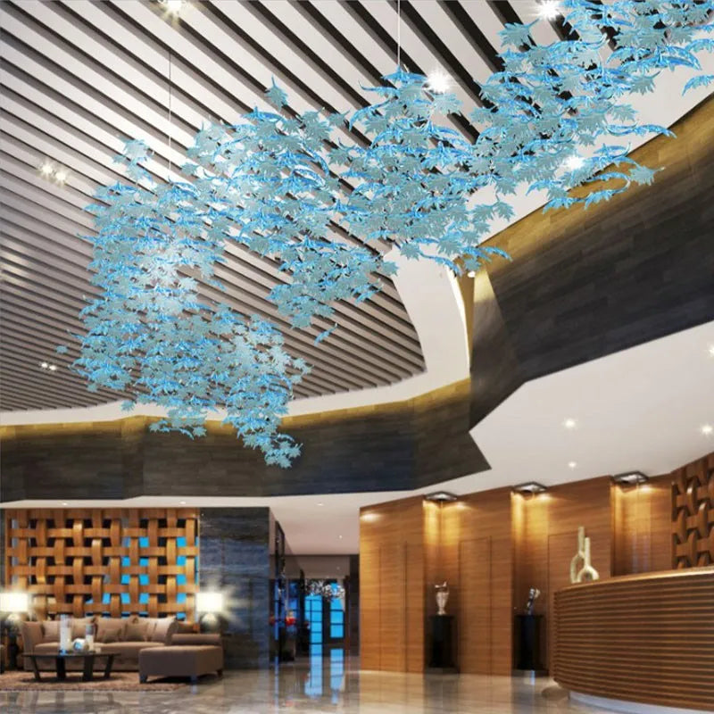 DecorBites™ Glass High Ceiling LED Chandeliers Modern Living Room Luxury Design