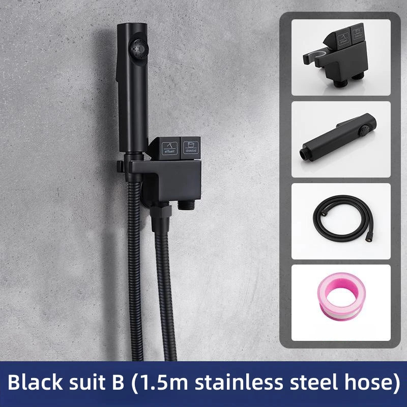 DecorBites™ Copper Bidet Spray Gun Set for Hygienic Bathroom Cleaning