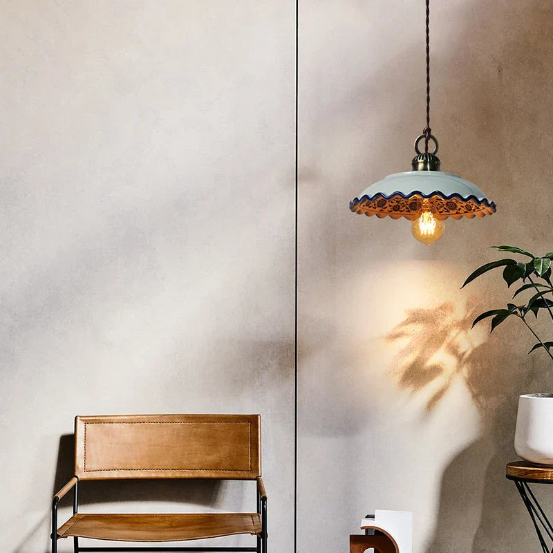 DecorBites™ Ceramic LED Pendant Lamp: Modern Simple Indoor Decor Lighting for Home & Restaurant