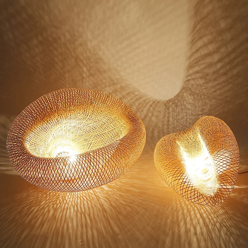 DecorBites™ Bamboo Chandelier: Handmade LED Pendant Light for Living & Dining Room.withOpacity