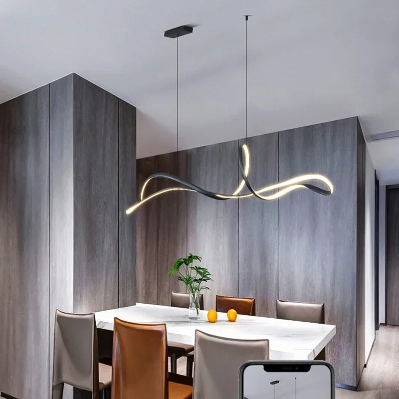 DecorBites™ Gold Dine Pendant Light for Living Room Decor & Dining Table | Noedic LED Chandelier Fixtures