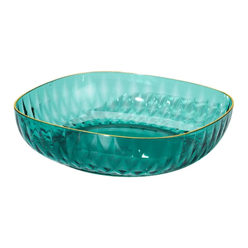DecorBites™ Crystal Fruit Plate: Multipurpose Snack & Candy Storage Tray