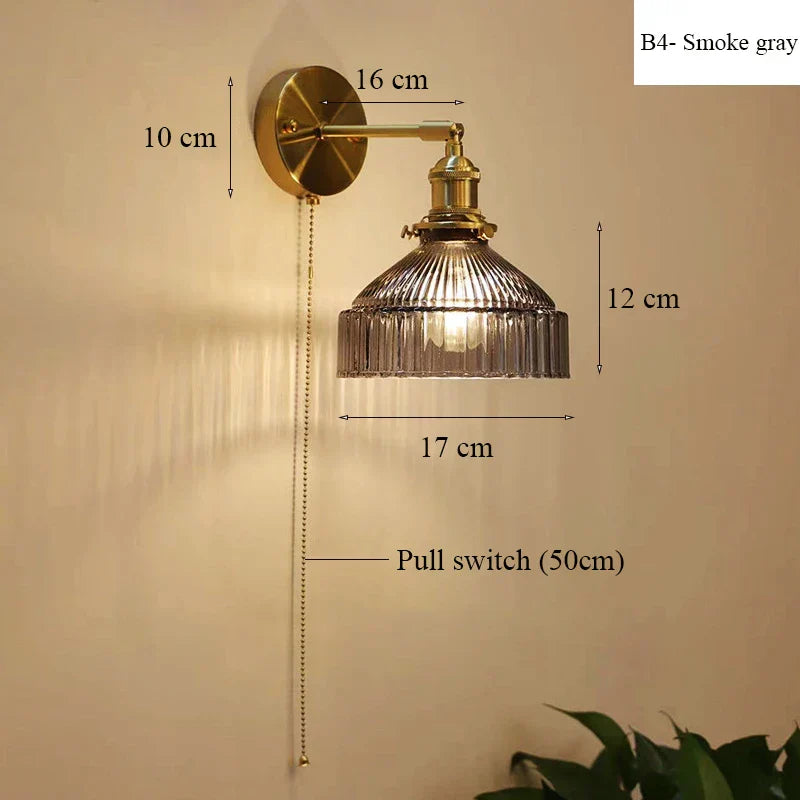 DecorBites™ Glass Shade LED Wall Lamp for Luxury Living Room Decor