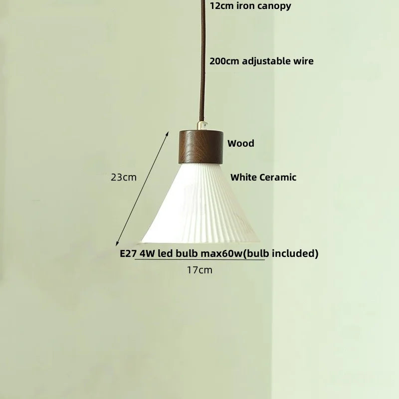 DecorBites™ Ceramic LED Pendant Light Fixture for Home Decor Minimalism Hanging Lamp