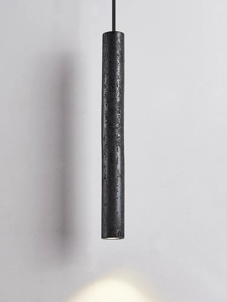 DecorBites™ Black Stone Tube LED Chandelier for Bedroom Lighting
