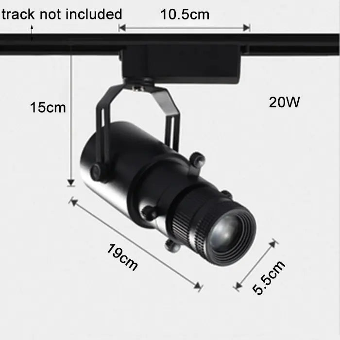 DecorBites™ Adjustable LED Track Spotlights for Art Gallery Church Museum, Square Shape