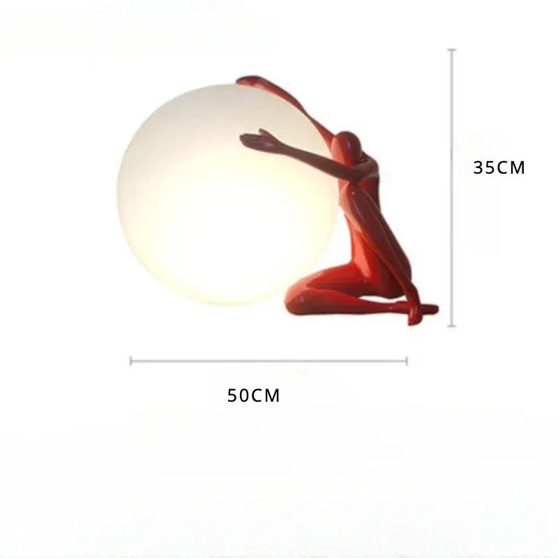 DecorBites™ Ball Holding Character Resins Lamp for Living Room Bedroom