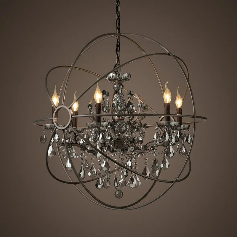 DecorBites™ Crystal Chandelier E14 LED Lustre for Living Room Bedroom Kitchen Island