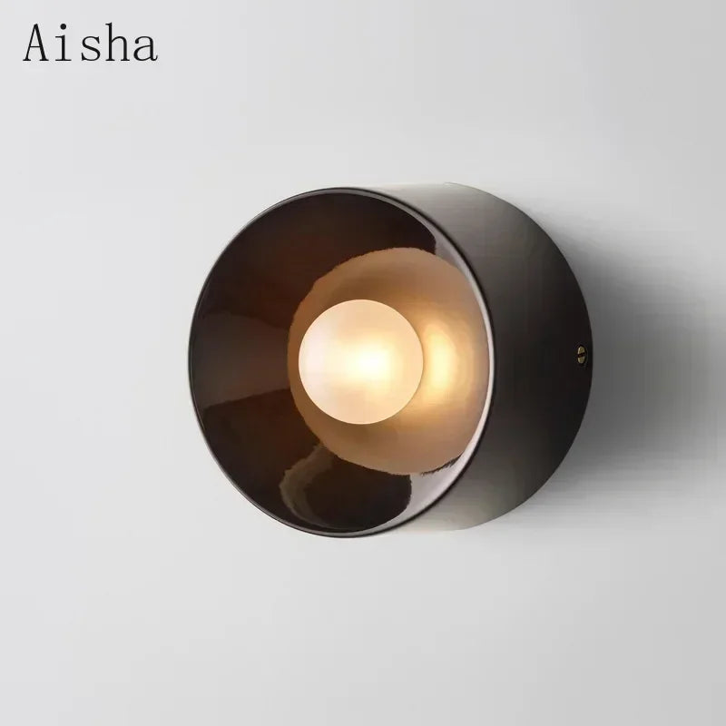 DecorBites™ Bauhaus Metal Wall Lamp Black/White 15cm/18cm for Home Living Room LED Lighting
