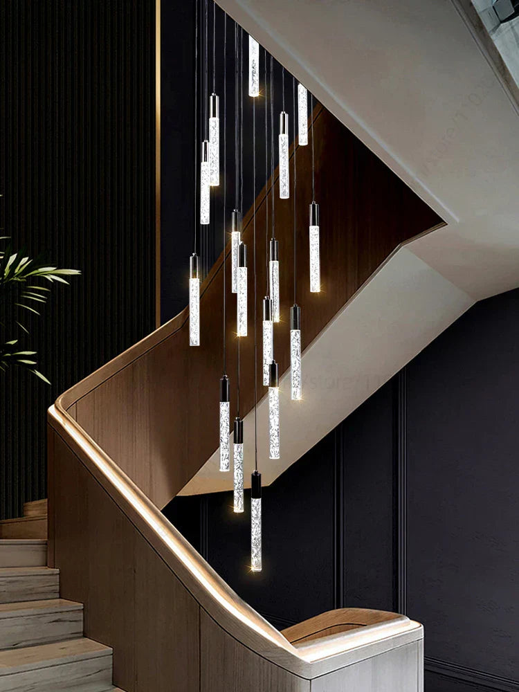 DecorBites™ Crystal Living Room Hotel Chandelier | Luxury Pendant Lamp for Kitchen Staircase