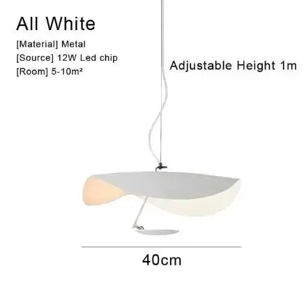DecorBites™ Lederam Manta Pendant: Industrial Black & Gold Ceiling Light with Lotus Leaf Design