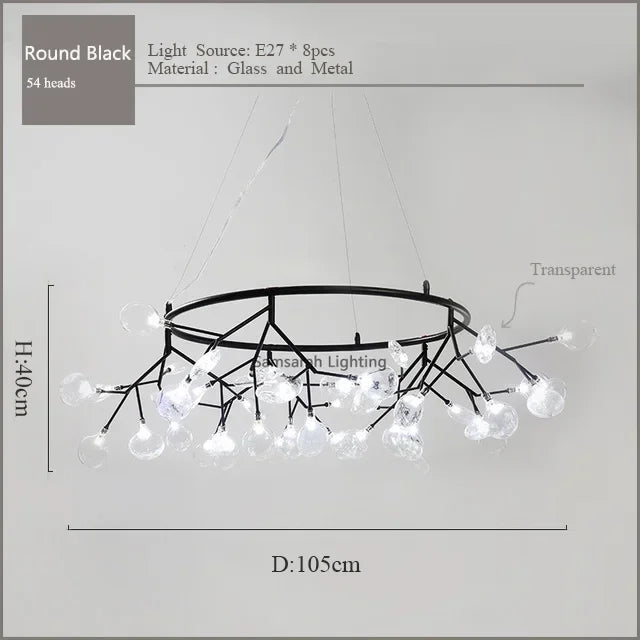 2024 DecorBites™ Nordic Firefly LED Chandelier - Ideal for Living Room, Bedroom, Dining Room