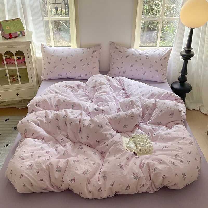 DecorBites™ Double-Layer Cotton Bedding Set - High-Quality, Ultra Soft Quilt Set
