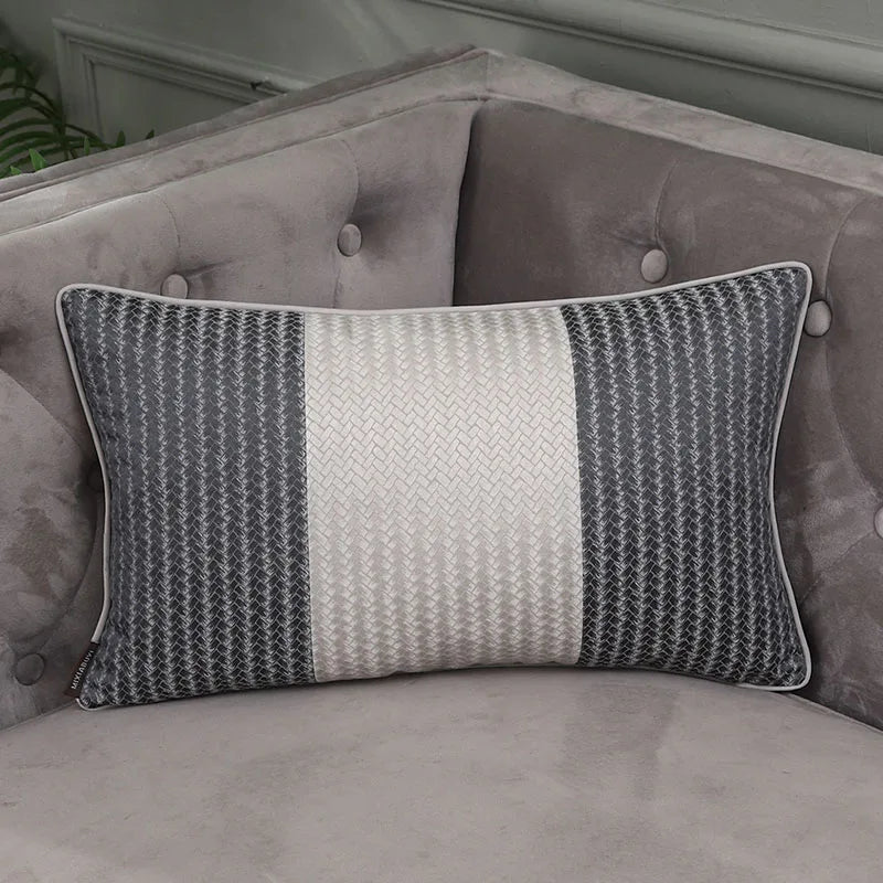 DecorBites™ Frosted Gold Satin Lumbar Pillow Covers - Luxe Sofa Cushion Cases