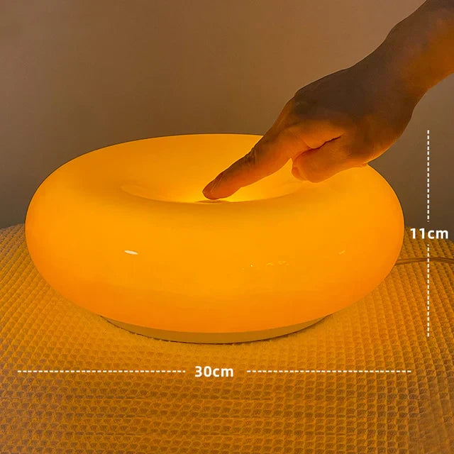 DecorBites™ Bauhaus Orange Glass Table Lamp