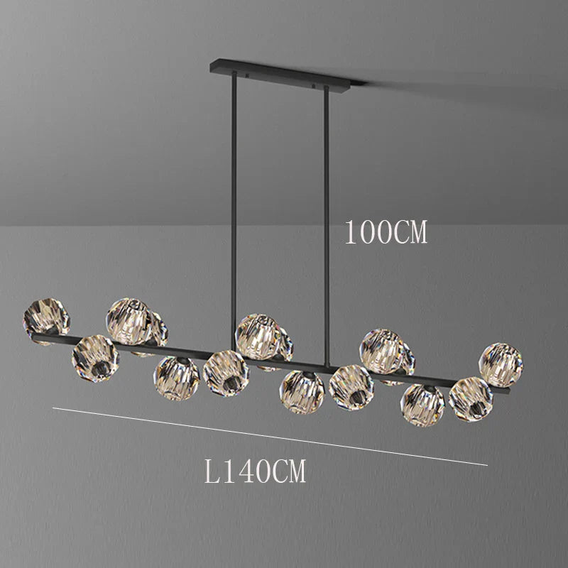 DecorBites™ Crystal Chandelier Pendant Light for Living & Dining Room Luxury Decor