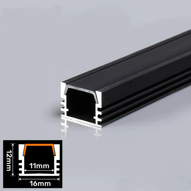 DecorBites™ LED Aluminum Profile Recessed U/YW-Shape Hidden Channel Milky Cover Bar Strip Light