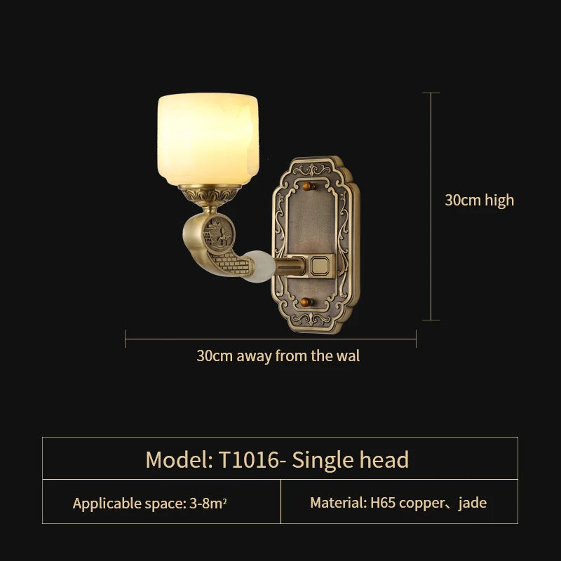 DecorBites™ Jade Copper Chandelier: Luxury European Style for Living Room, Bedroom, Dining Room Lighting