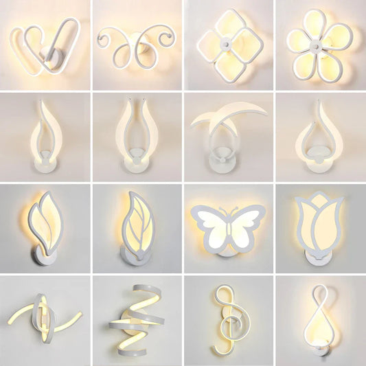 DecorBites™ LED Wall Sconce Light Acrylic Lamp for Bedroom Corridor Chandelier Style