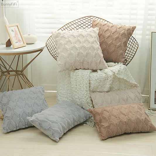 DecorBites™ Embroidered Diamond Cushion Cover for Modern Living Room Decor