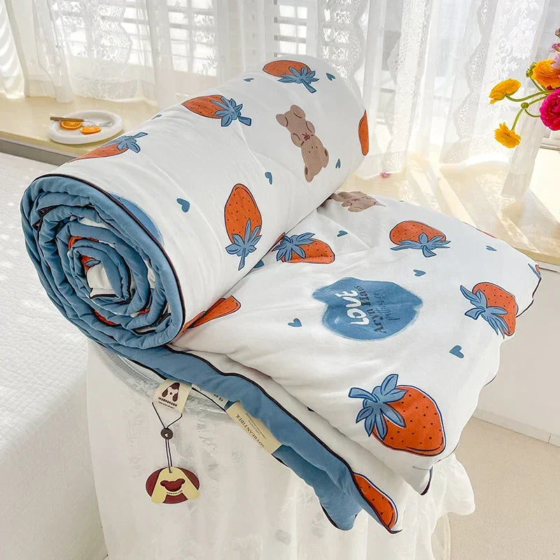 DecorBites™ Breathable Double Gauze Queen Quilt with Soya Fibre Filling