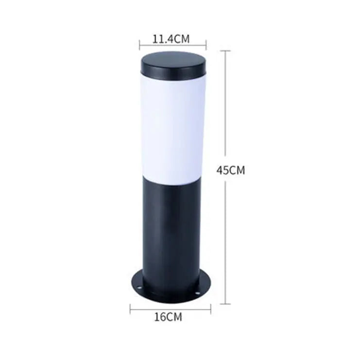 DecorBites™ Black Silver Landscape Bollard Path Light for Garden Decoration