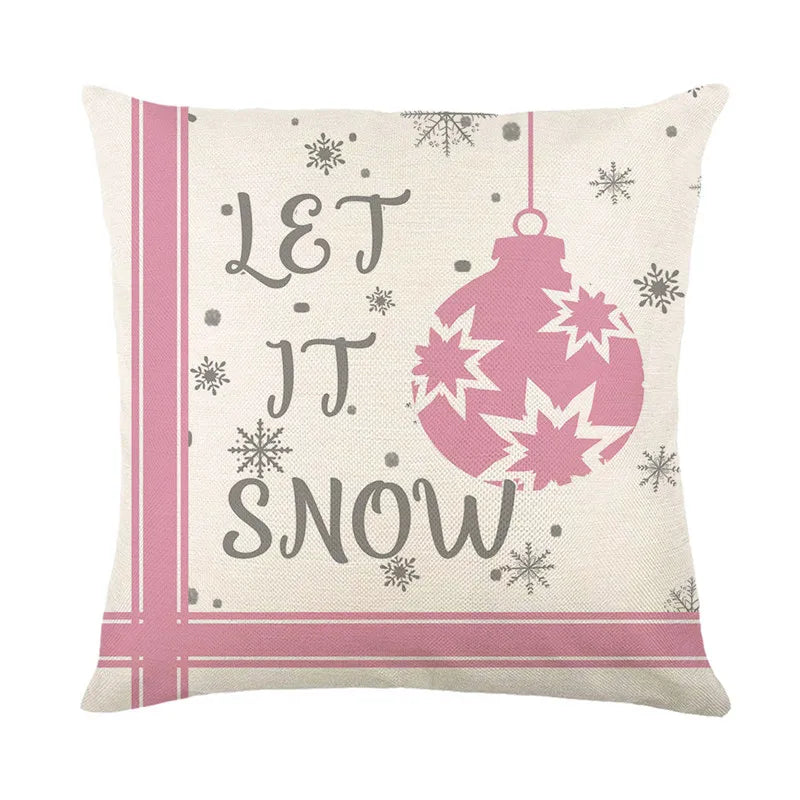 DecorBites™ Christmas Pillowcase Collection - Festive Sofa Decor with Christmas Tree, Elk, Snowman
