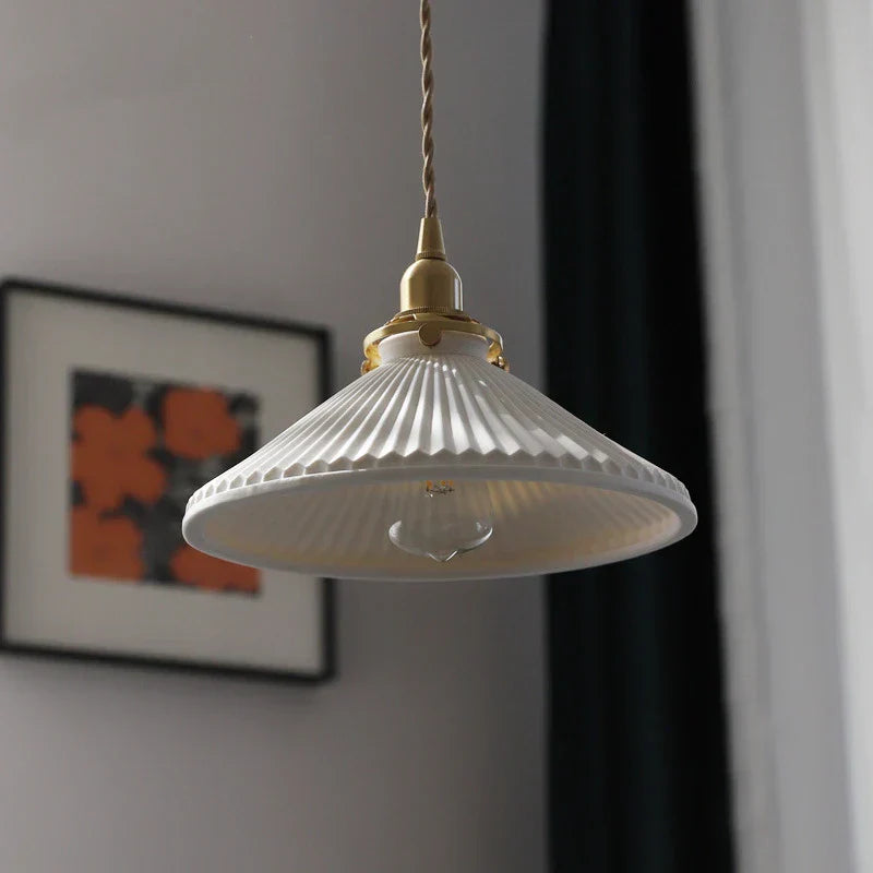 DecorBites™ Ceramic LED Pendant Light: Japanese Style, Nordic Design, Modern Living Room Hanging Lamp
