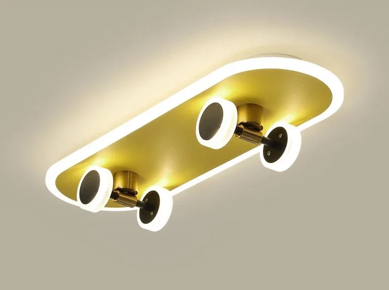 DecorBites™ Cartoon Skateboard Ceiling Light for Children's Room