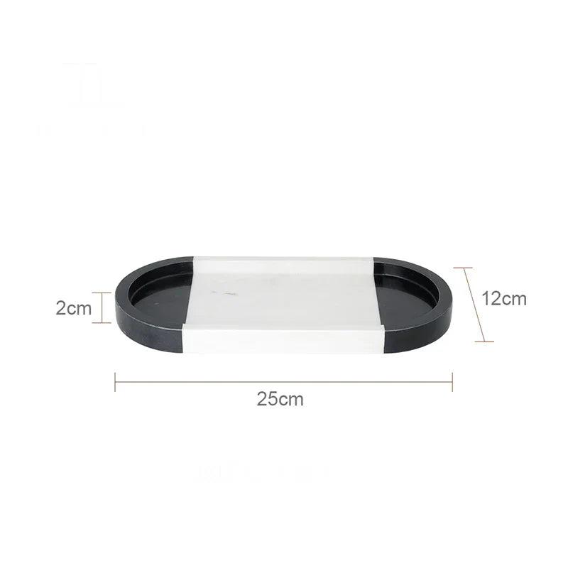 DecorBites™ Calacatta Marble Vanity Tray for Perfume Candles Jewelry Luxury Home Decor