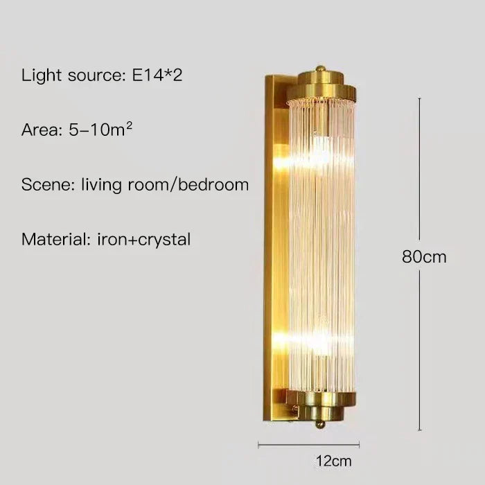DecorBites™ Crystal LED Wall Lamp Modern Indoor Lighting for Bedroom Living Room Corridor Entryway