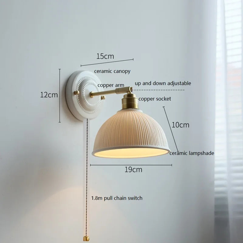 DecorBites™ Butterfly Ceramic LED Wall Lamp Home Indoor Lighting Stair Mirror Light