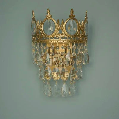DecorBites™ Crown Crystal Chandelier LED Pendant Light for Living Bedroom