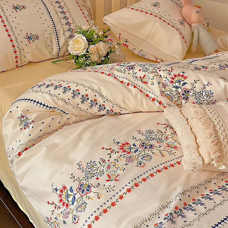 DecorBites™ Boho Cotton Printed Bedding Set | Super Soft Bed Sets for Single Double Size