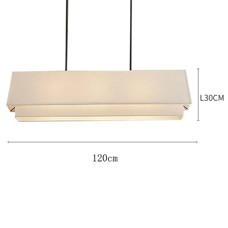 DecorBites™ Japanese Style Tiered Pendant Lamp: Minimalist Fabric Shade for Living Room & Kitchen Counter