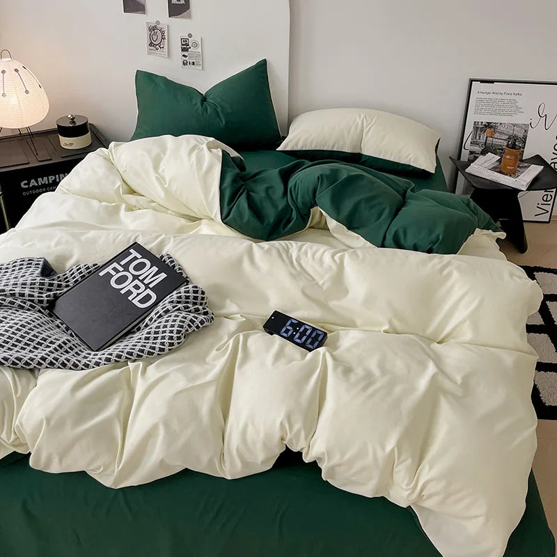 DecorBites™ Cotton Bed Sets Comforter Cover Set with Corner Ties